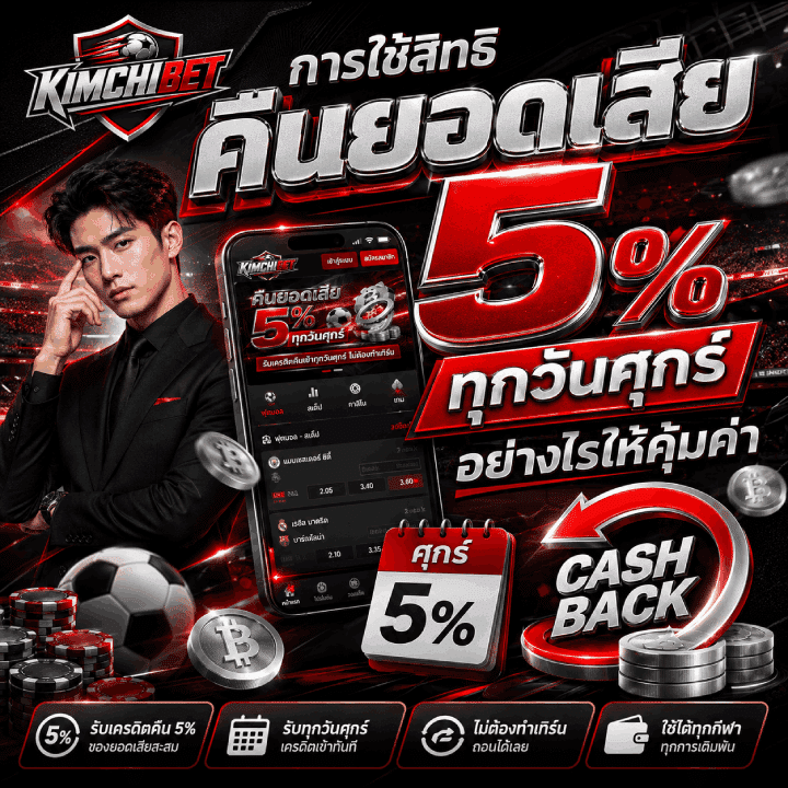 การใช้สิทธิ คืนยอดเสีย 5% ทุกวันศุกร์